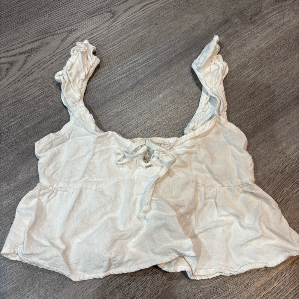 pacsun white babydoll top